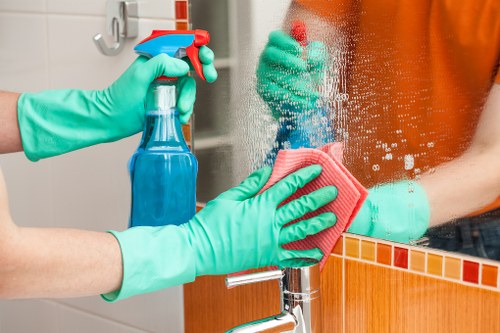 Guest-ready Airbnb bathroom cleaning in Canary Wharf apartment