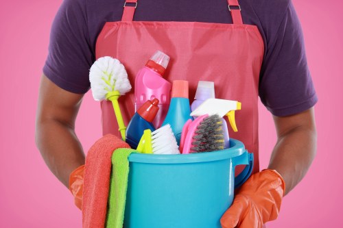 Routine home cleaning in a modern Docklands flat