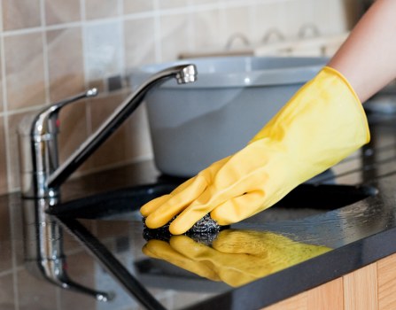 Upholstery cleaning service for a Canary Wharf apartment sofa