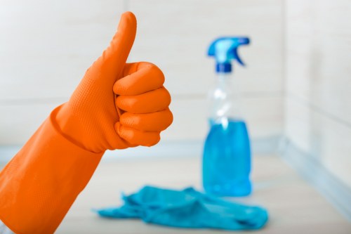 Detailed kitchen and bathroom cleaning in a Canary Wharf home