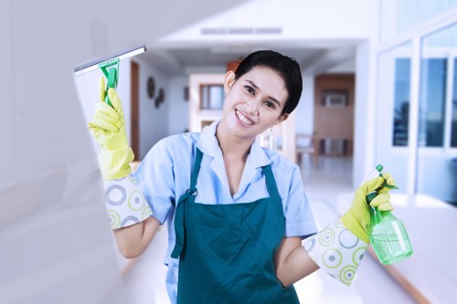 Scheduled commercial cleaning service for Canary Wharf workplaces and property managers